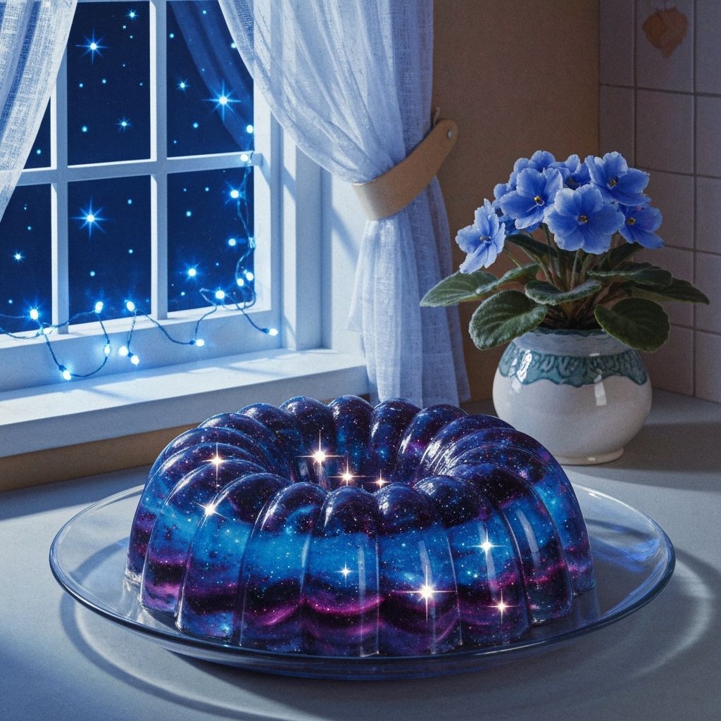 Galaxy Jello Salad in Vintage Style