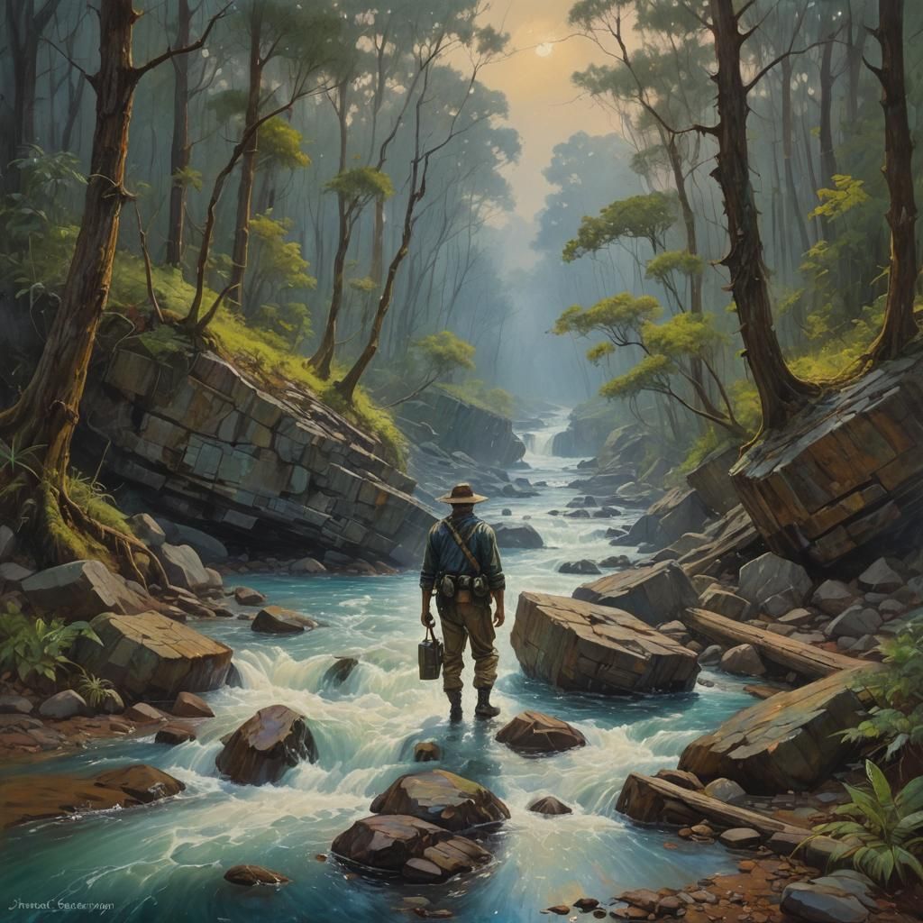 Surreal Dreamscape in Oil Painting Style