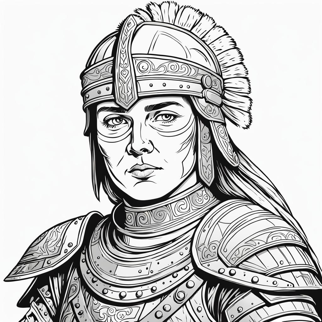 Medieval German Valkyrie Warrior in Armor