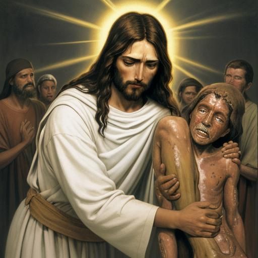 Jesus Healing a Man of Leprosy