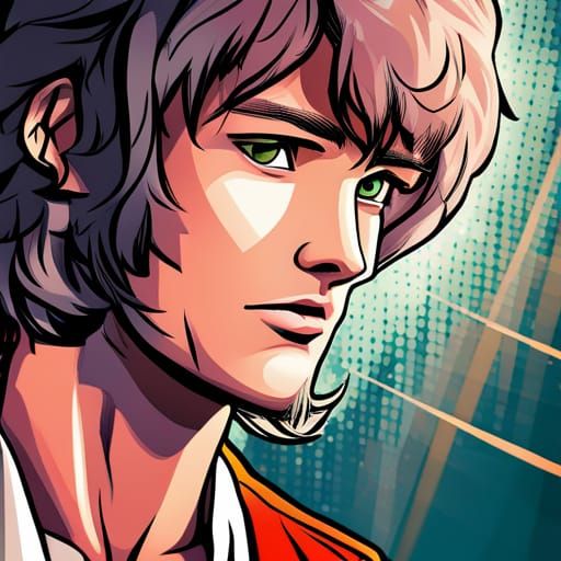 October Man in Disco Pop Manga Style