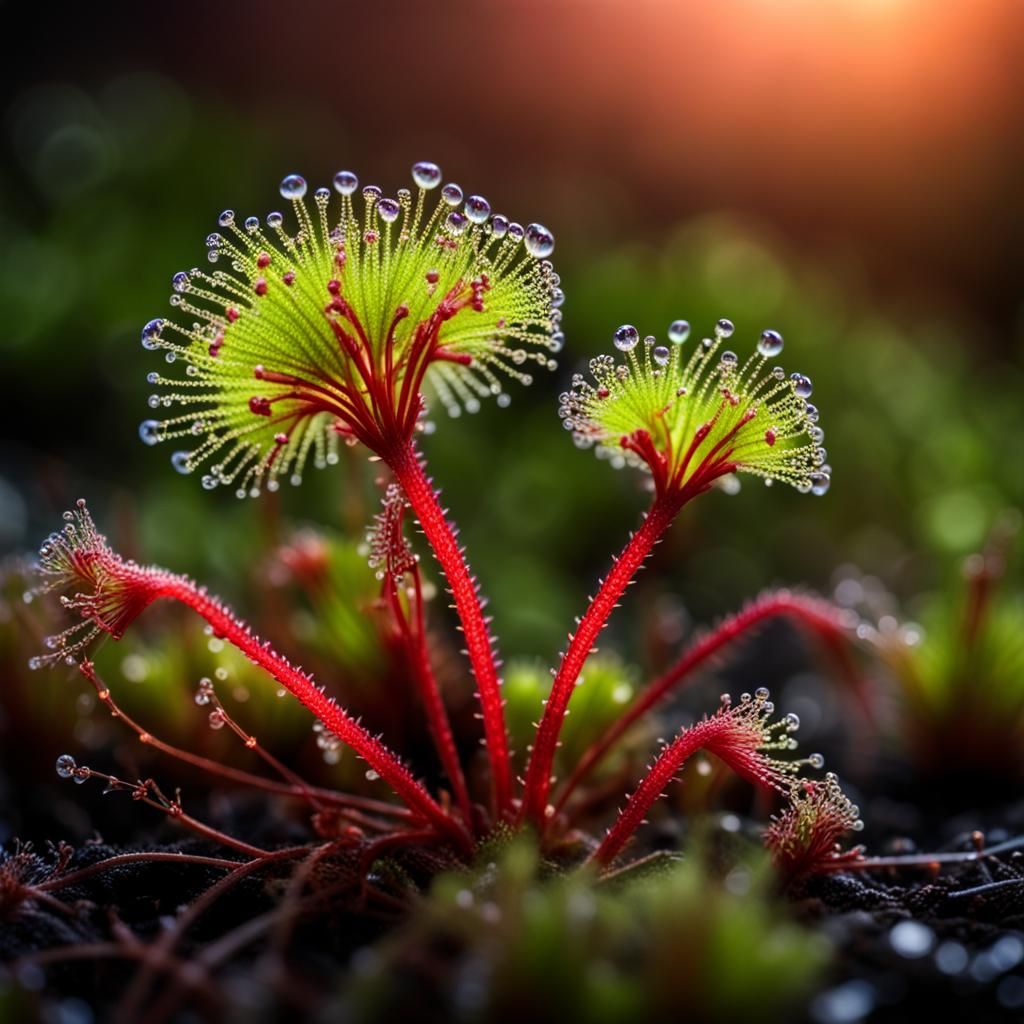 Magical Sundew Plant with Light Motes