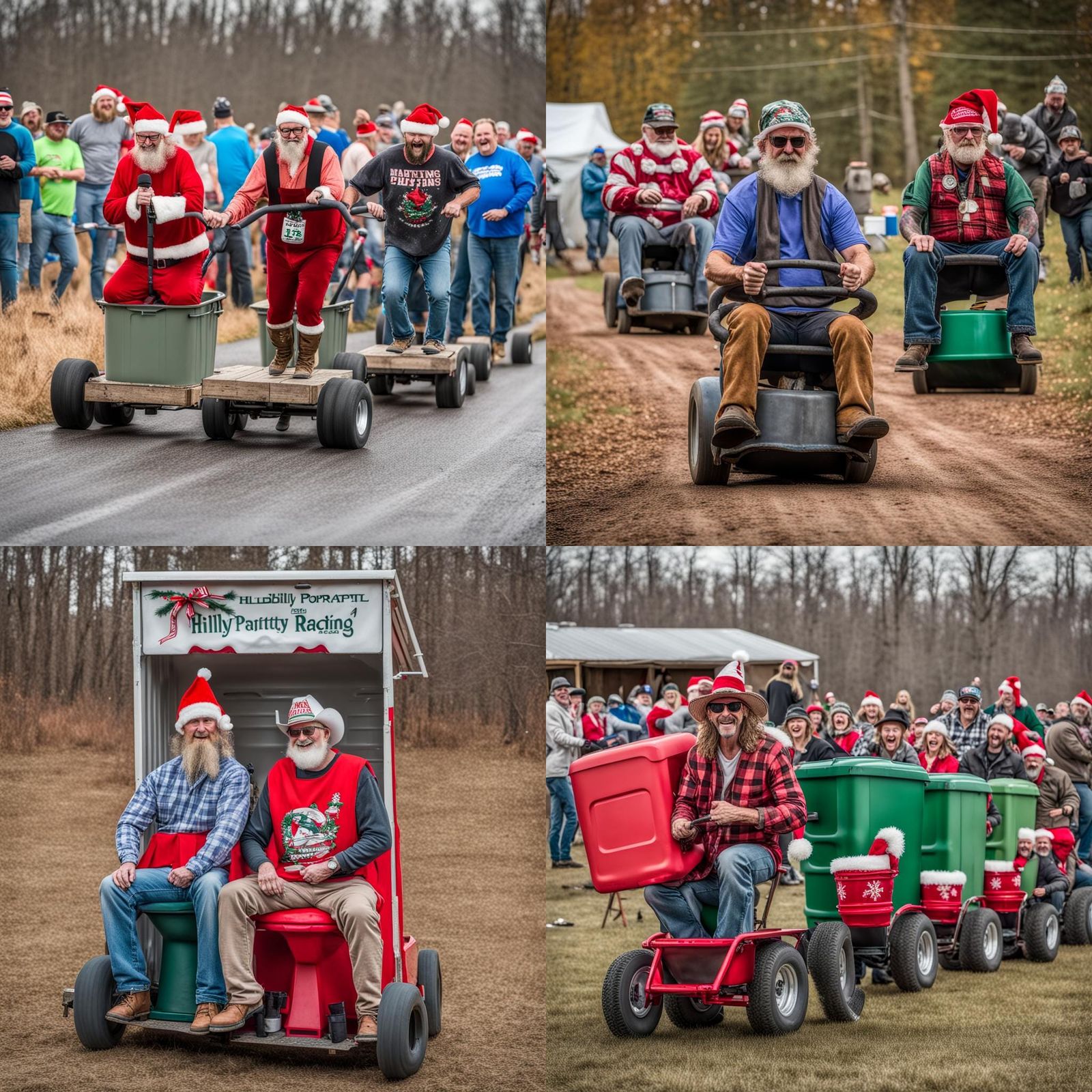 Hillbilly Christmas Portapotty Racing League