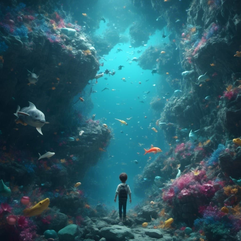 Detailed Multicolored Abstract Ascending and Descending Angl...