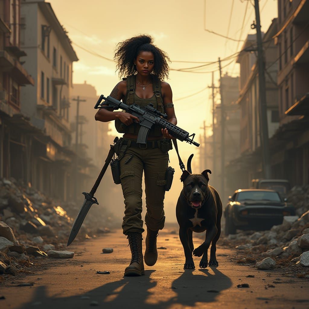 War-Torn Survivor Wields High-Tech Rifle in Gritty Post-Apoc...