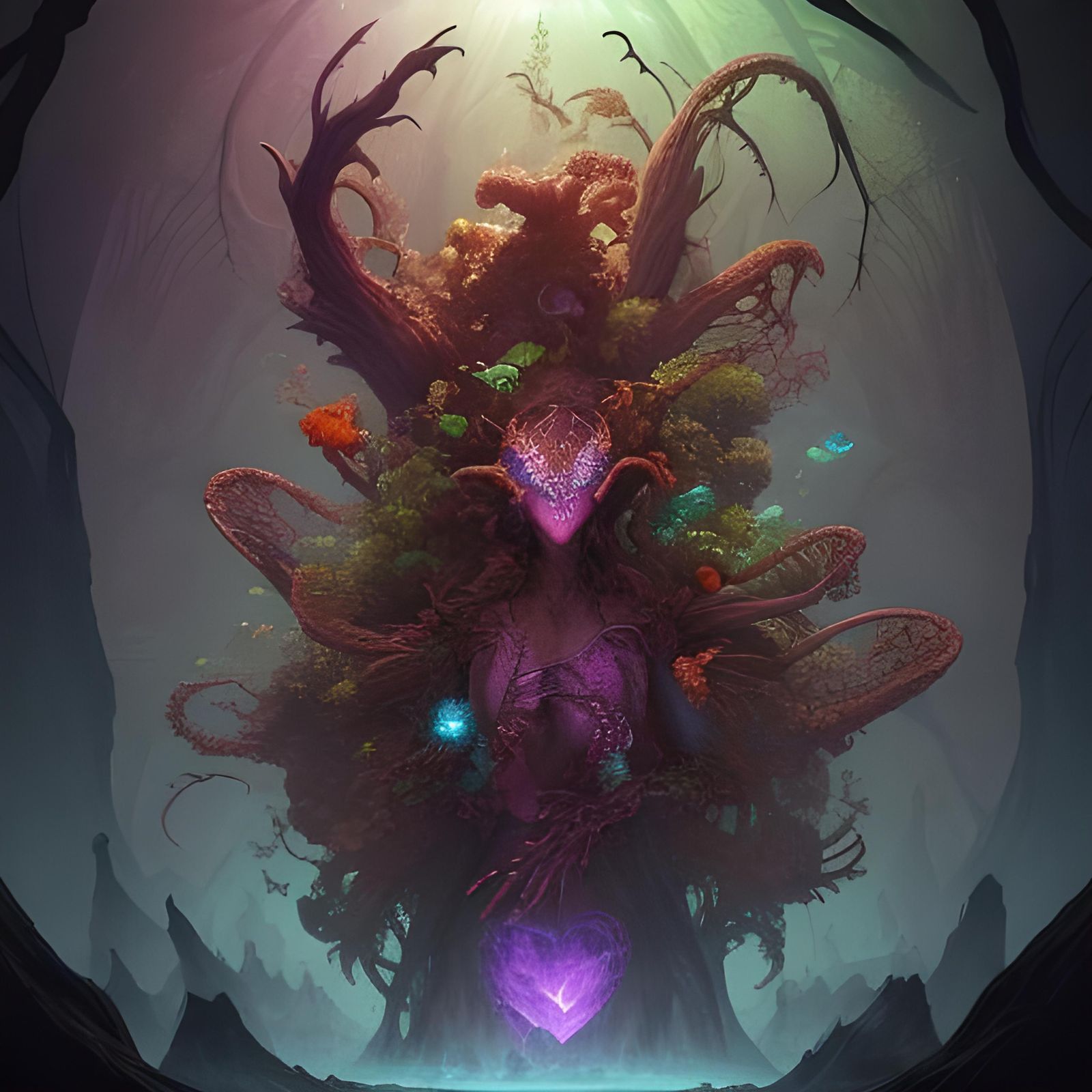 Primordial Alien Life in Pearlescent Terrarium