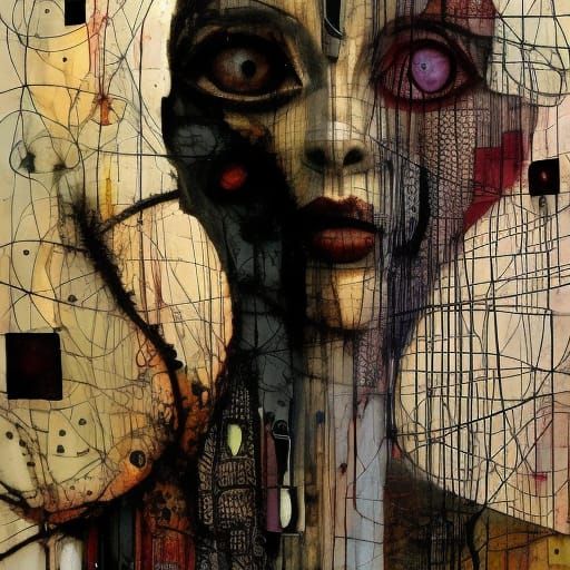 Post-Apocalyptic Madwoman Portrait with Bioluminescence