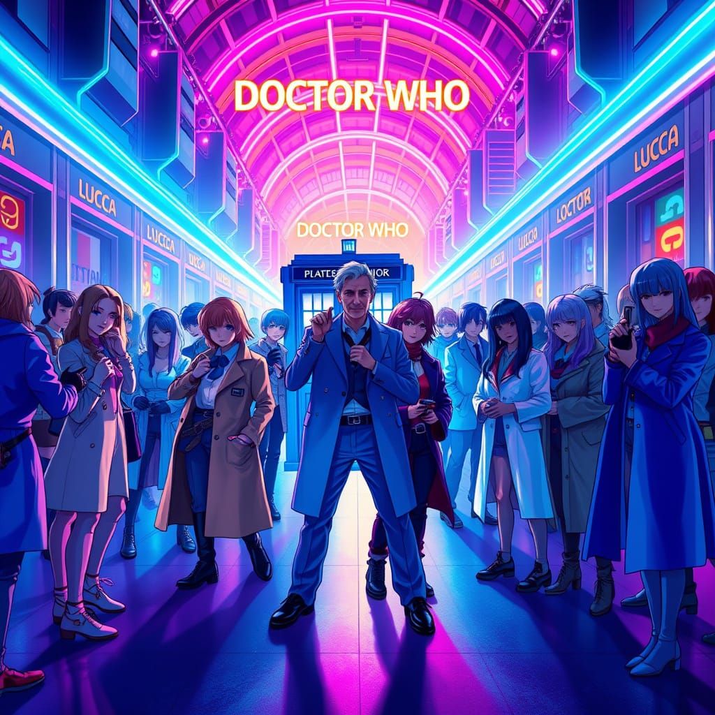 Doctor Who Cosplay in 1980s Anime Style