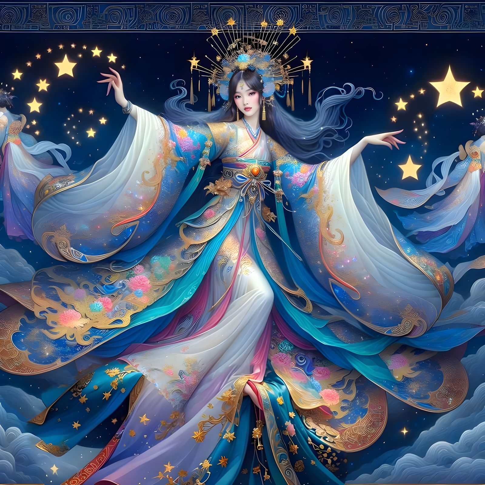 Star Goddess Dances in the Night Sky