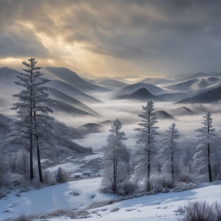 Frozen Winter Wonderland Scene