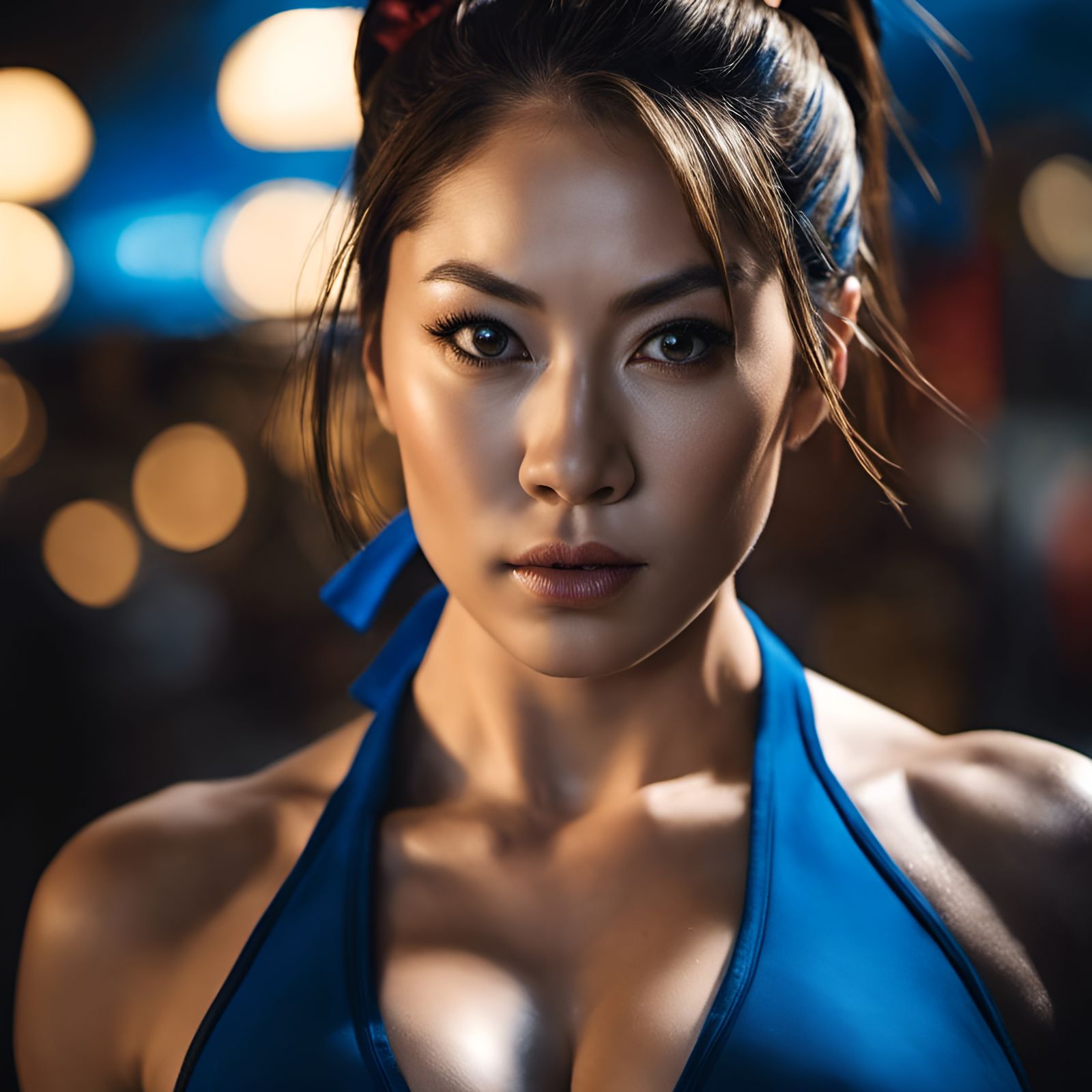 Chun-Li Portrait in Hyperrealistic Style