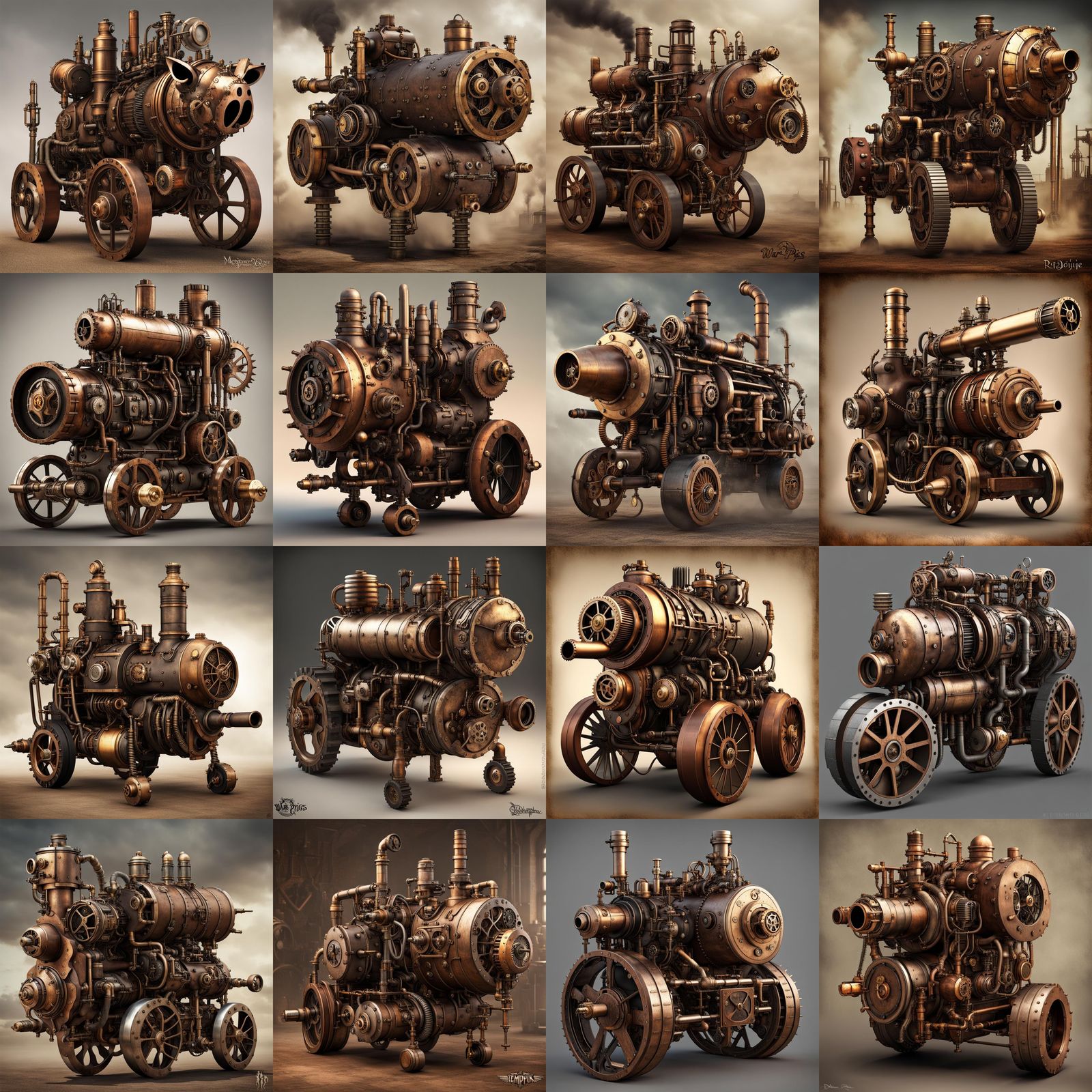 Steampunk War Pigs Engine Hybrid
