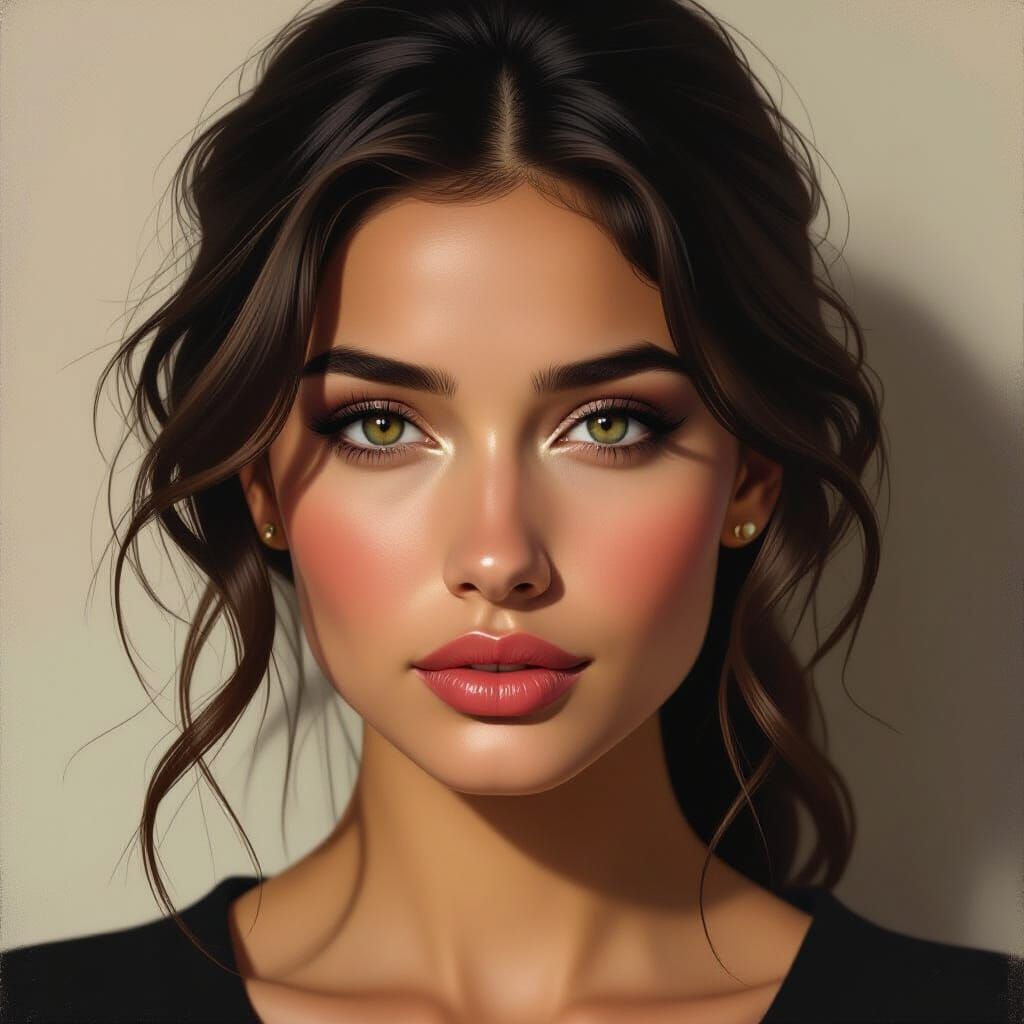 Hidden Sorrow Behind a Smile: Chiaroscuro Portrait