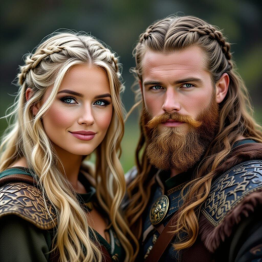 Viking Couple Portrait