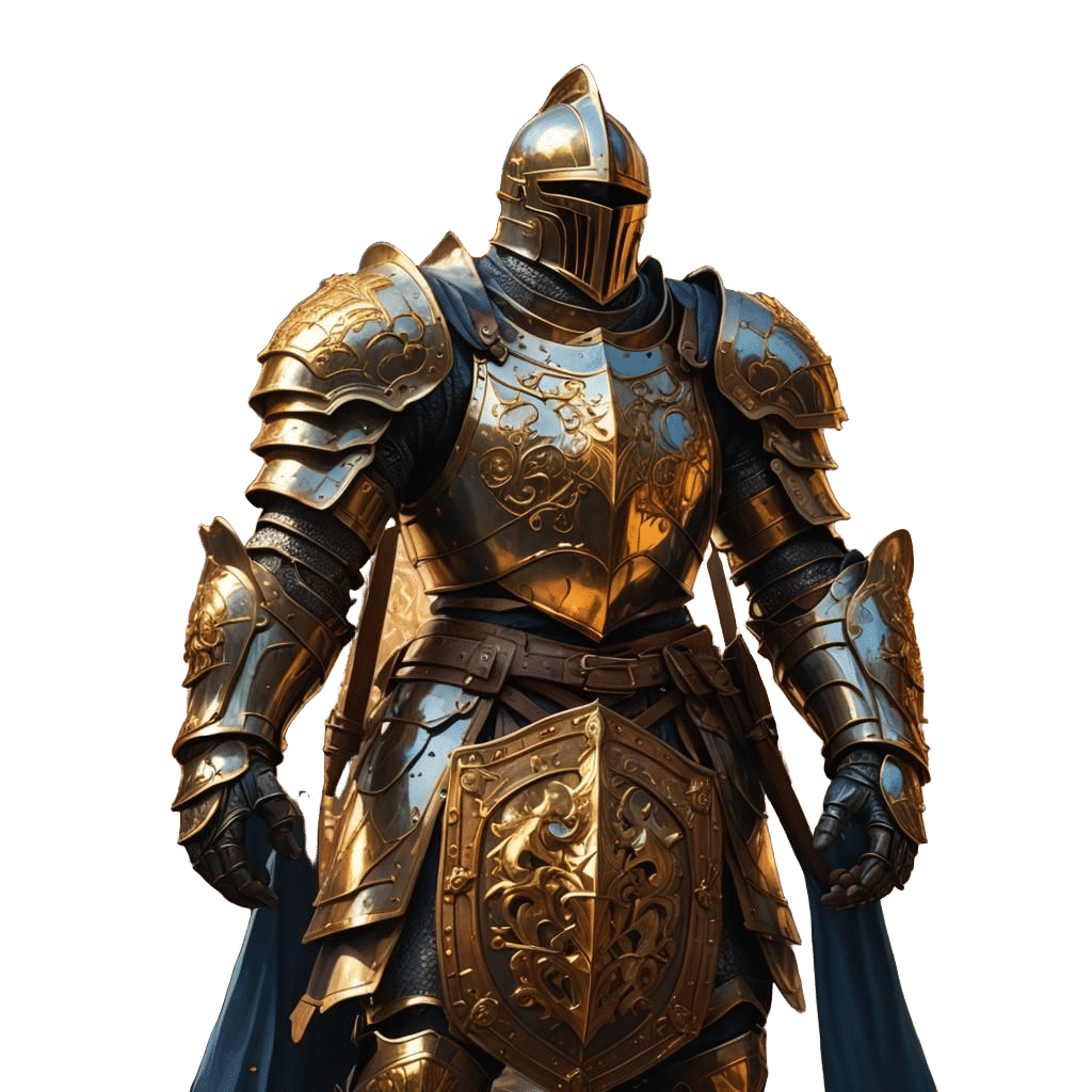 Stronghold Knight with Gold: Fantasy Concept Art