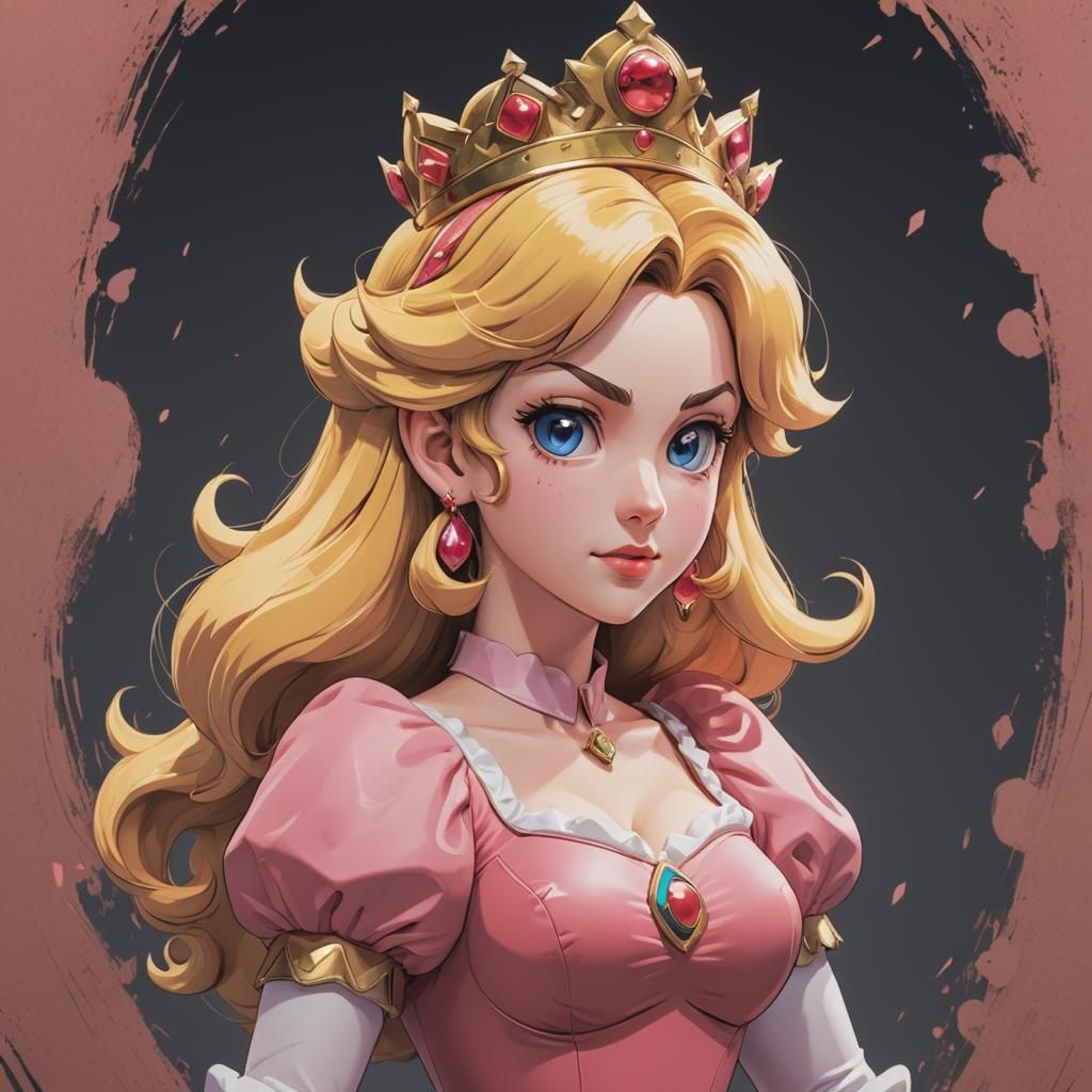 Princess Peach in Anime Style Manga Scan