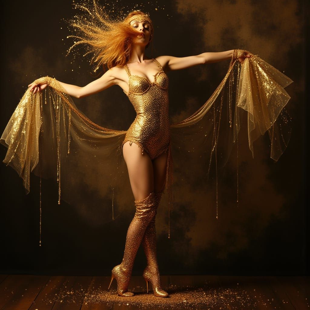 Bandit Acrobat in Burlesque Circus Style