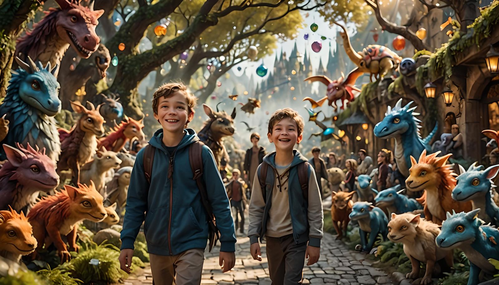 Boy's Adventure in a Fantasy World