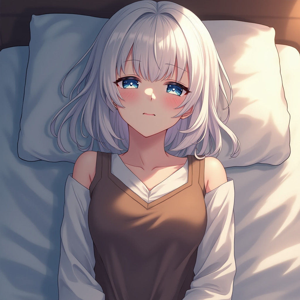 Anime Woman Sleeping Peacefully in 8K Detail