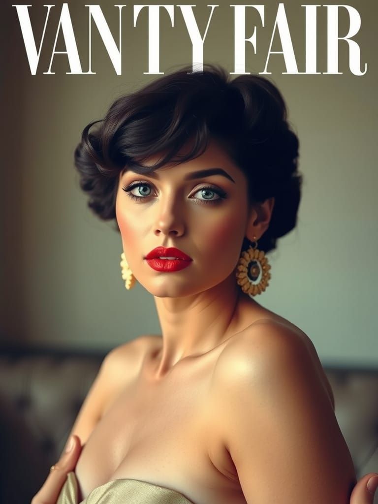 Timeless Elegance: A 1970s-Inspired Fashion Portrait