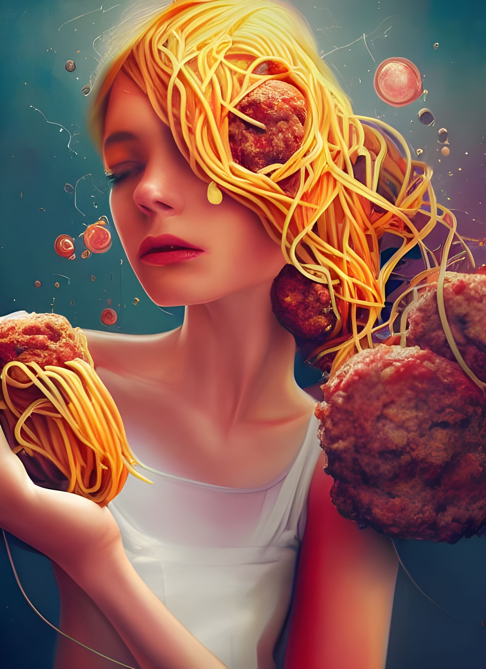 Spaghetti Portrait in Anna Dittmann Style