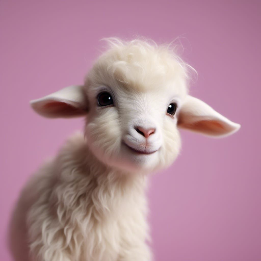Adorable Baby Goat Portrait