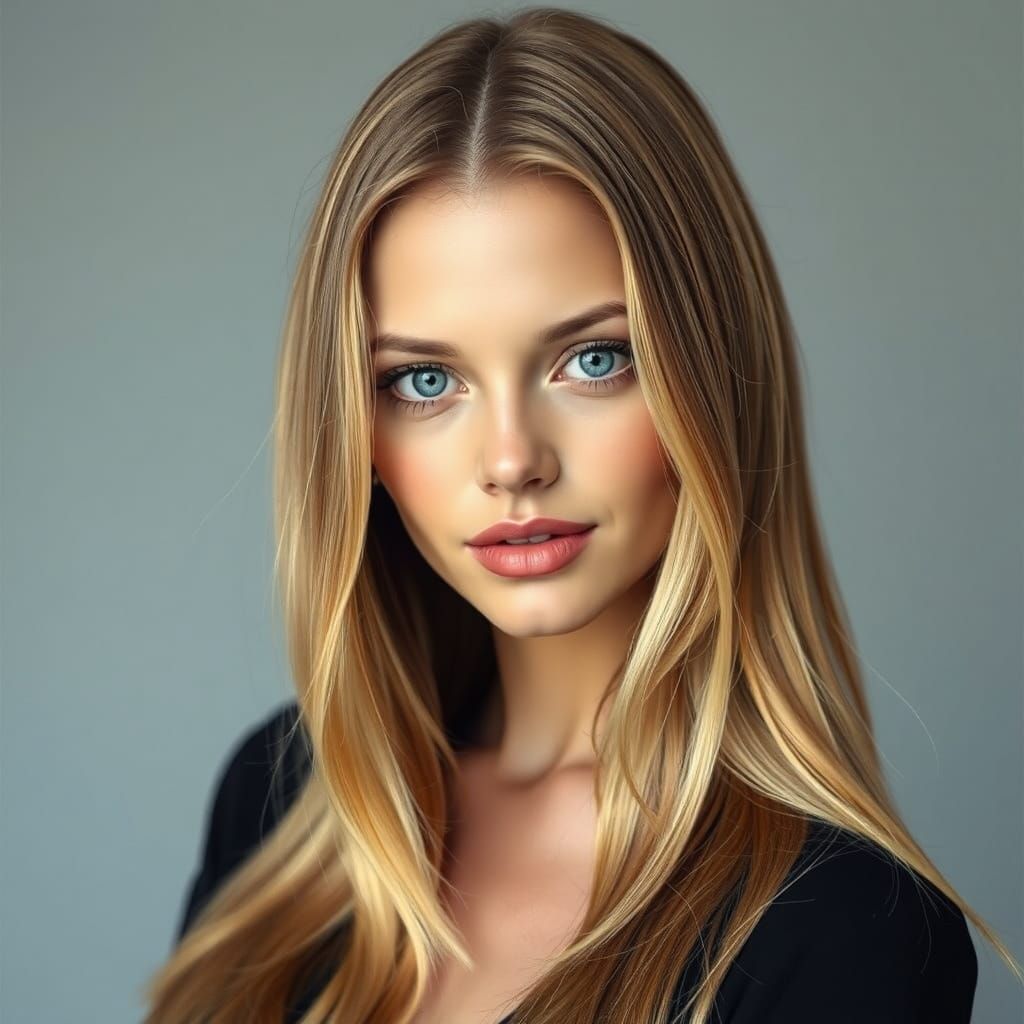 Blonde Supermodel Portrait in Fashion Editorial Style