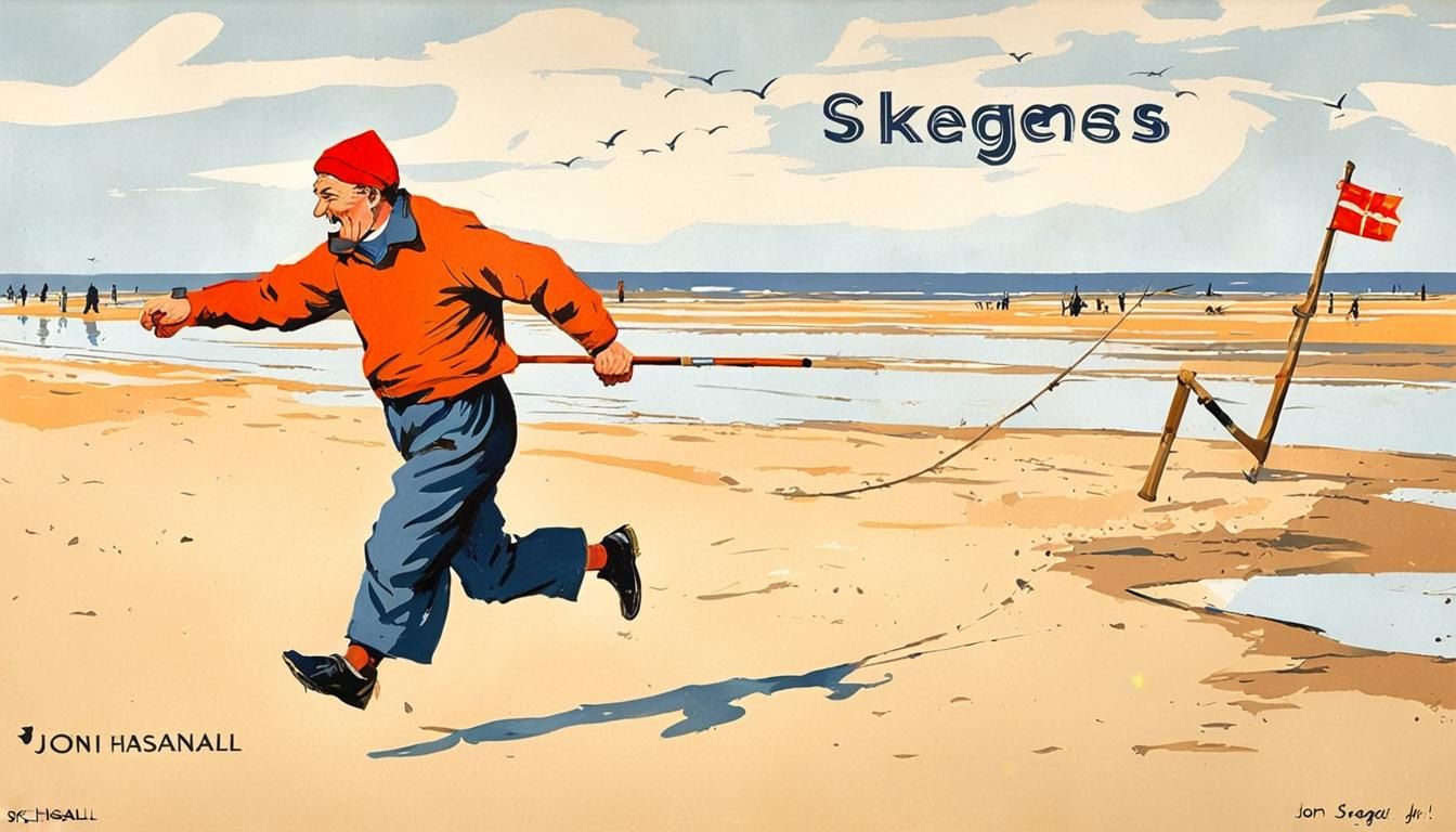 Jolly Fisherman Skegness Poster Recreation