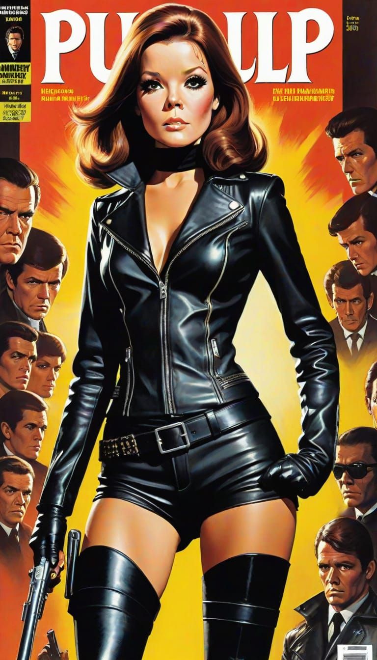 Emma Peel Pulp Magazine Cover in Comic Art Style