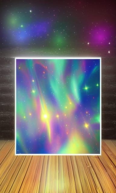 Radiant Rainbow Light in Cosmic Space