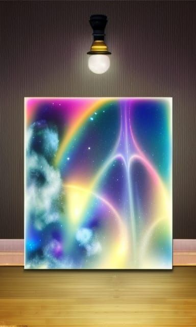 Radiant Rainbow Light in Cosmic Space Art