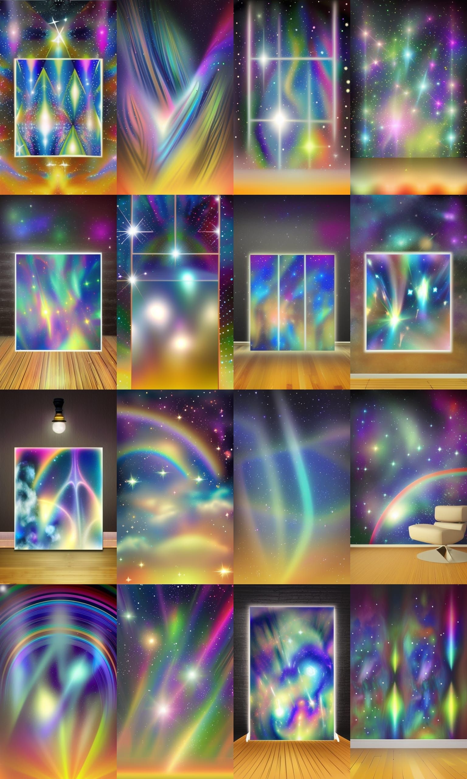 Radiant Rainbow Light in Cosmic Space Art