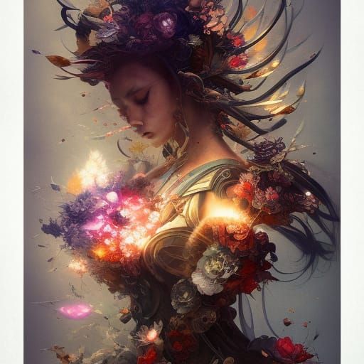 Dark Fantasy Warrior in Intricate Armor