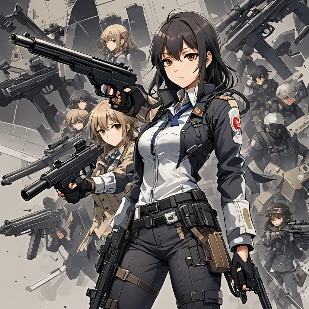 Anime Style Gun Illustration