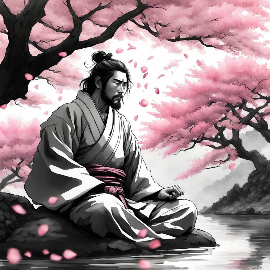 samurai meditating