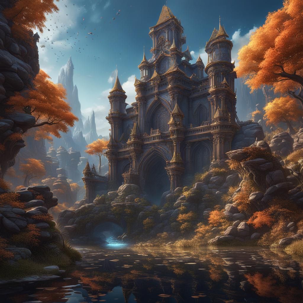 Fantastical Matte Painting with Intricate Details