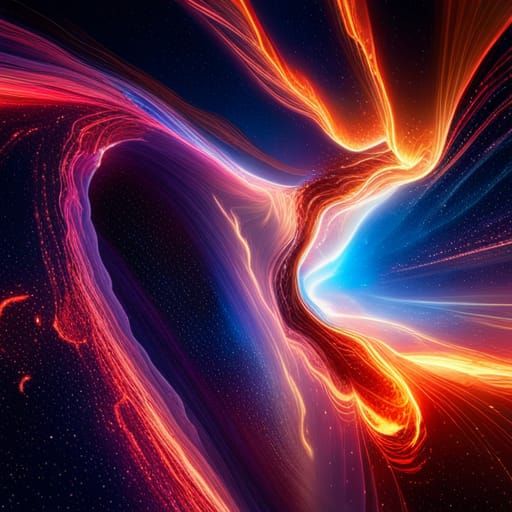 Colorful Glass Rift in Space, 8K Digital Art