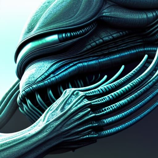 Photorealistic Face-Hugger Alien Concept Art