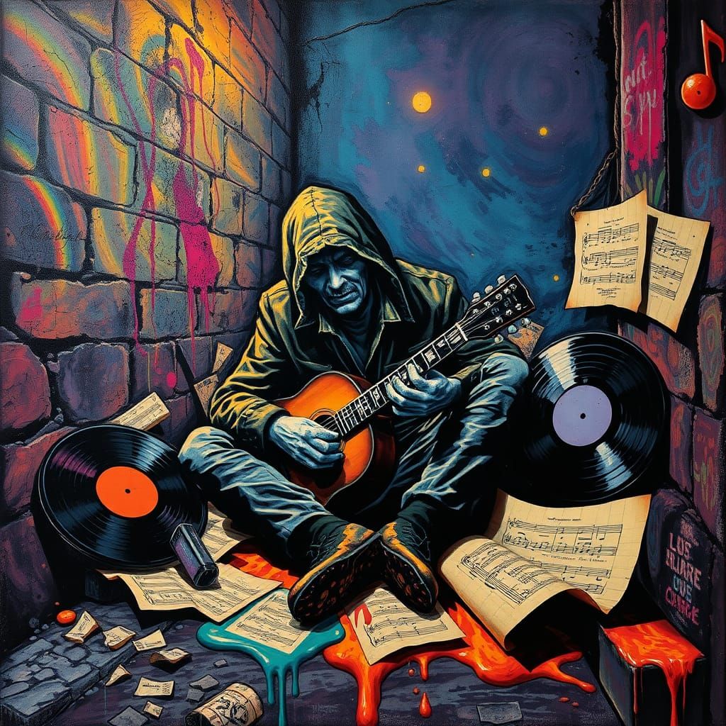 Melting Melodies: A Street Art Lament