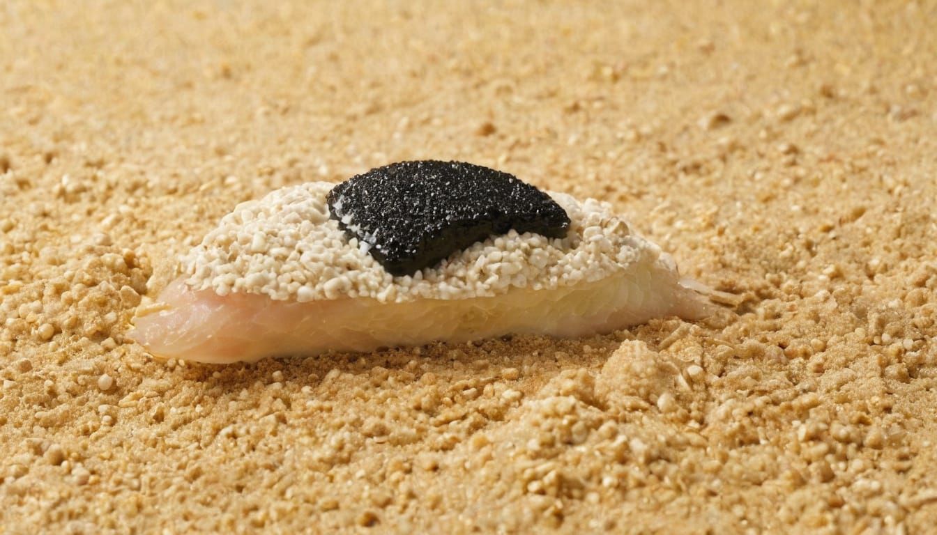 Surreal Sand Sushi in Whimsical Art