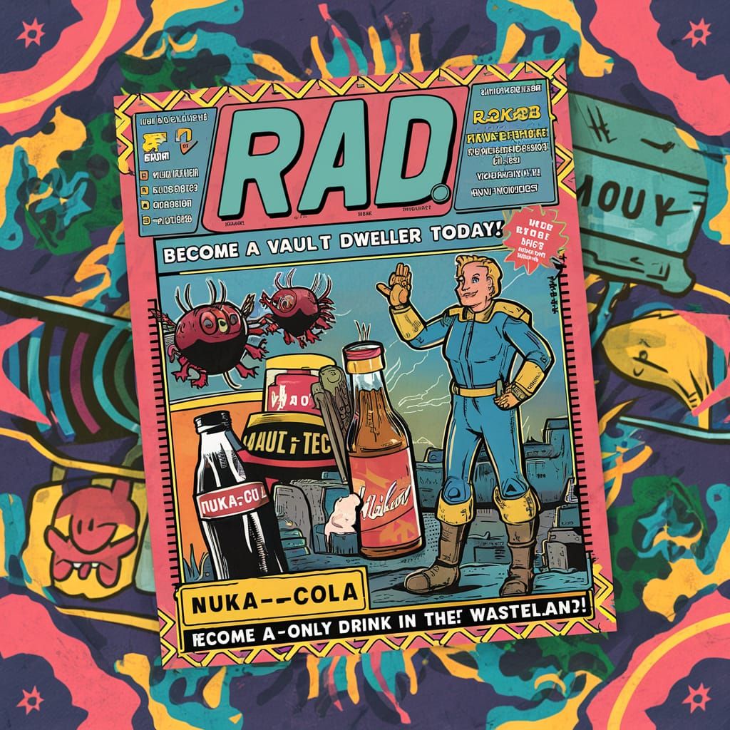 90s Magazine Cover 'Rad' in Fallout Style