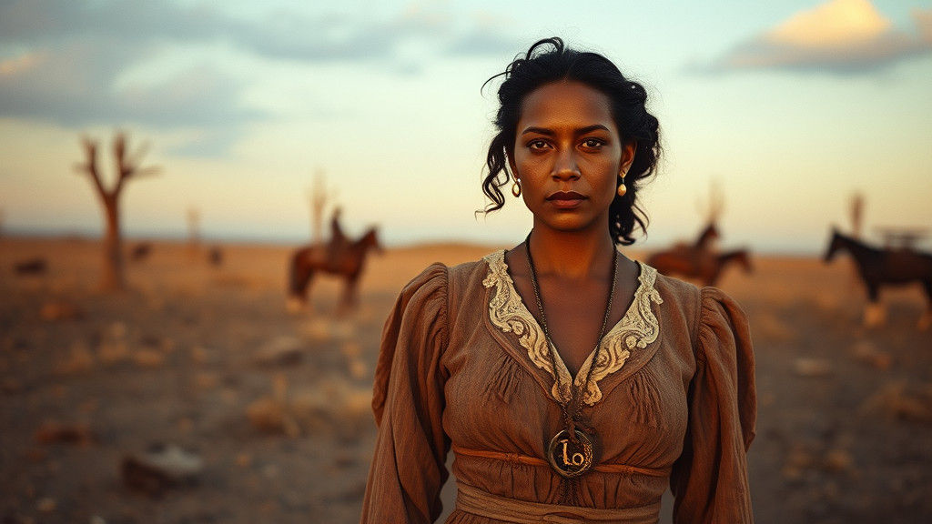 Reconstruction Era Woman in Cinematic Photography Style