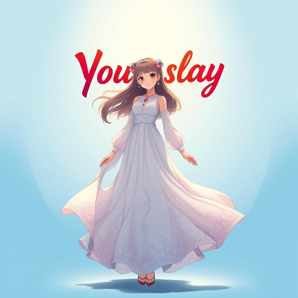 Anime Girl in White Dress, Studio Trigger Style