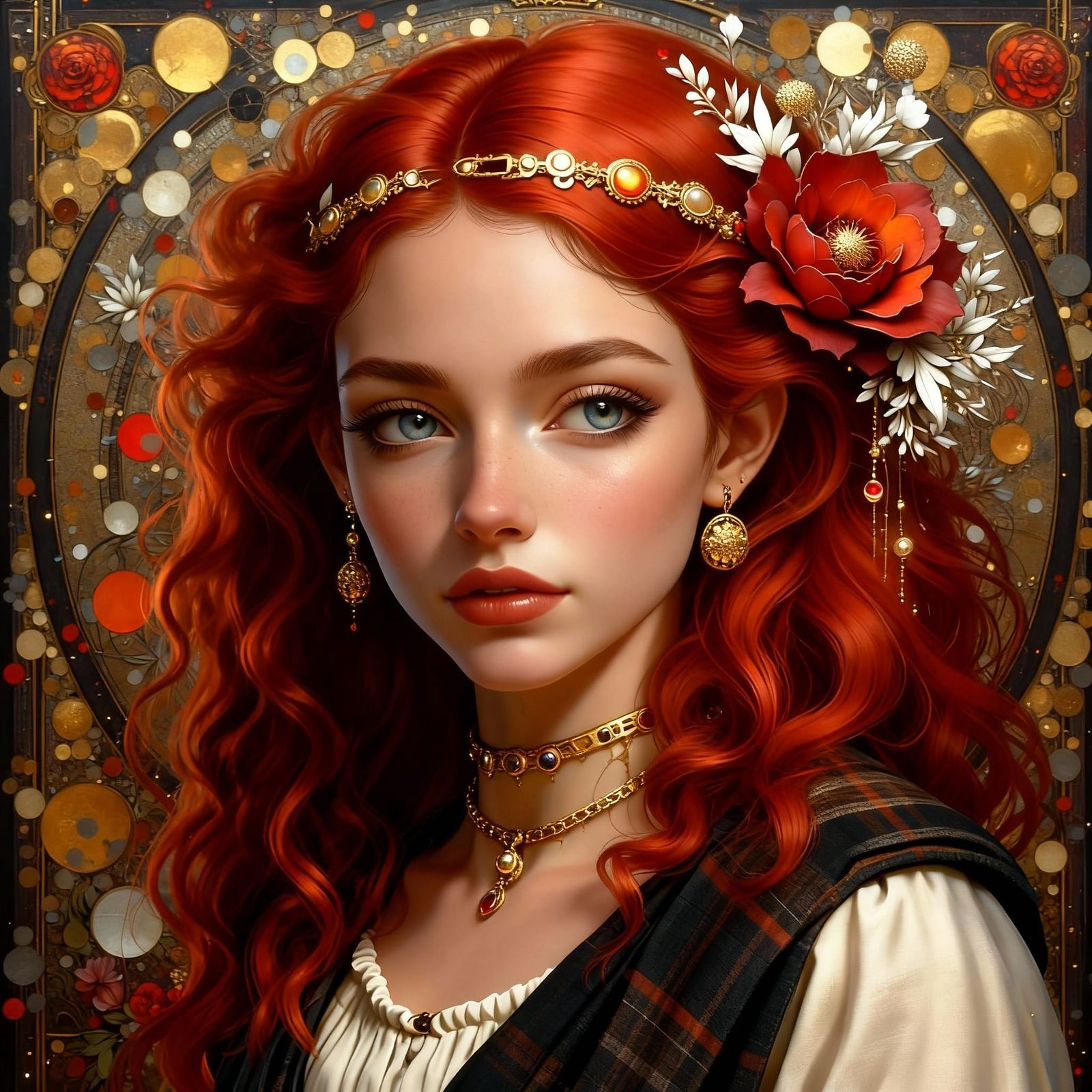 Mona Lisa Reimagined With Red Hair