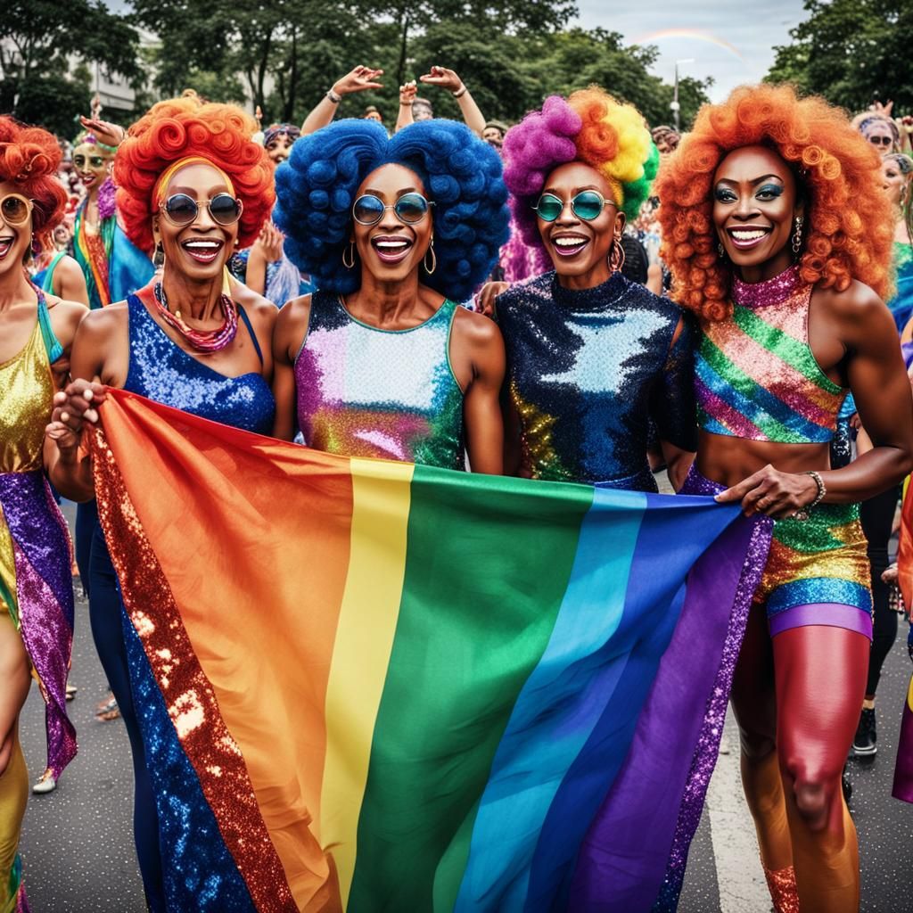 Pride Celebration with Friends in 3D Render