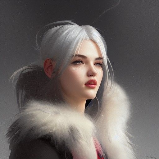 Girl in Fur: Hyperdetailed Portrait