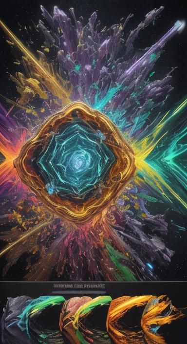 Exploding Star Pressure Wave in Hyperrealistic Digital Art