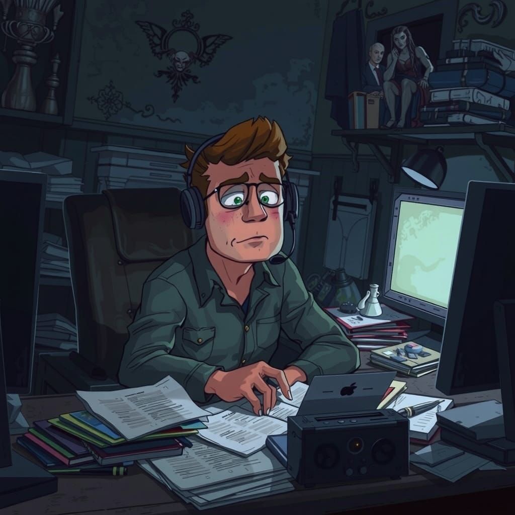 Dark Fantasy Customer Service Agent in Mystical Lair