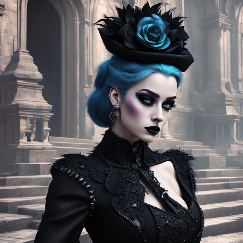 Cinderella in Punk-Inspired Dark Goth Style