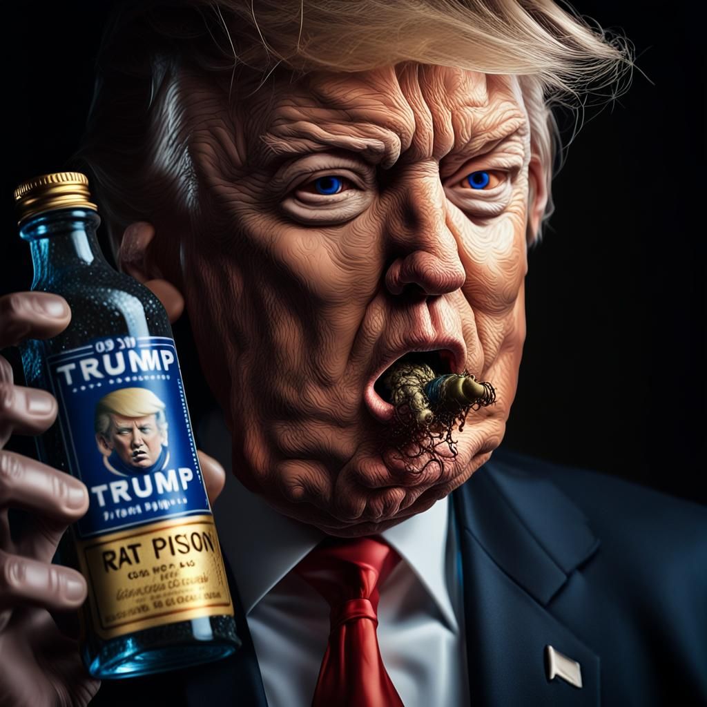 Donald Trump in a Moment of Despair, Hyper-Realistic Cinemat...